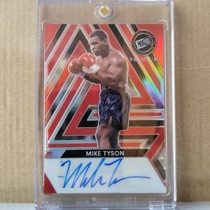 🥊🏆Mike Tyson "Authentic Premium Red - Auto 1/2 Insert Card"🏆🥊